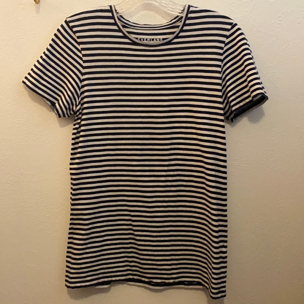 Striped everlane tee